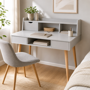 Creativo Desk with 2 Drawer with Shelf (Grey)