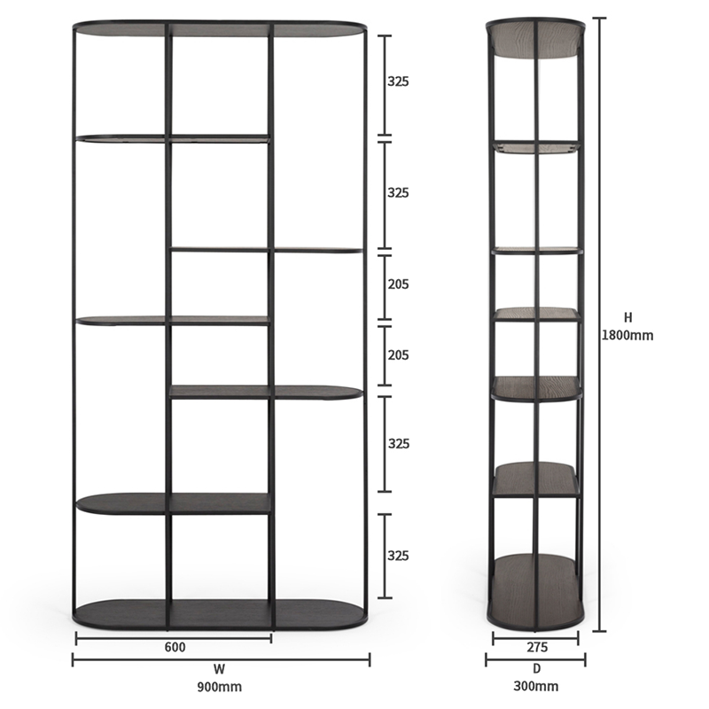 DECO Oak Display Bookcase 900mm