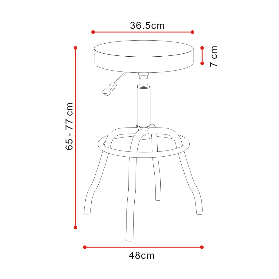 Coronet Barstool (Black / Mocha)