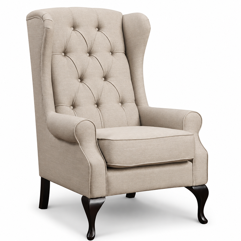 Daisy Fabric Wingback Armchair