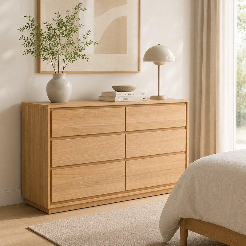 Dallas 6 Drawer Dressing Table / Lowboy