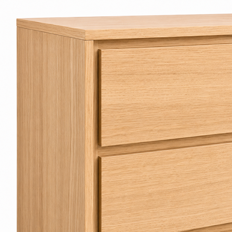 Dallas 6 Drawer Dressing Table / Lowboy (Brown)