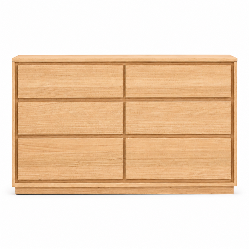 Dallas 6 Drawer Dressing Table / Lowboy (Brown)