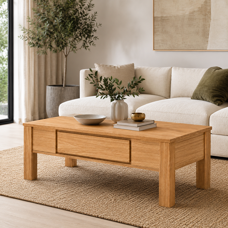 Dallas Coffee Table W120cm (Brown)