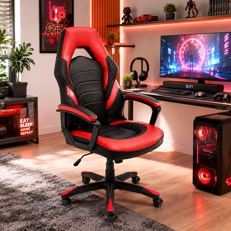 Dieser Gaming Chair - black+red or black+blue