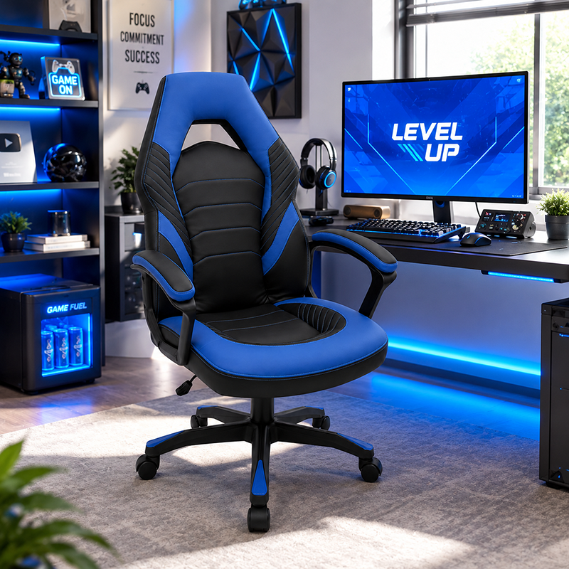 Dieser Gaming Chair - black+red or black+blue