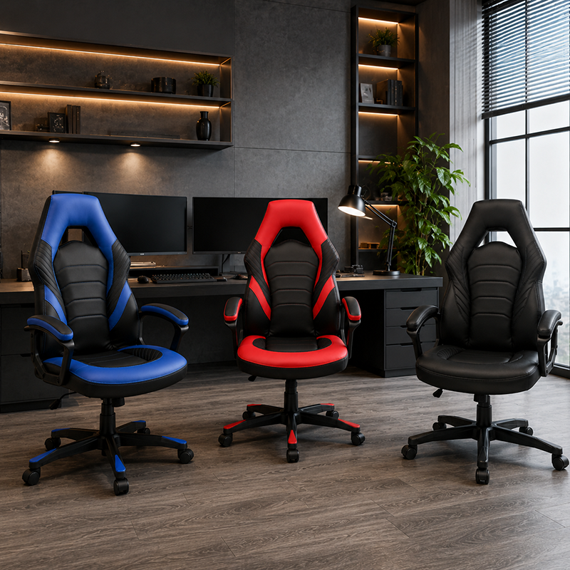 Dieser Gaming Chair - black+red or black+blue