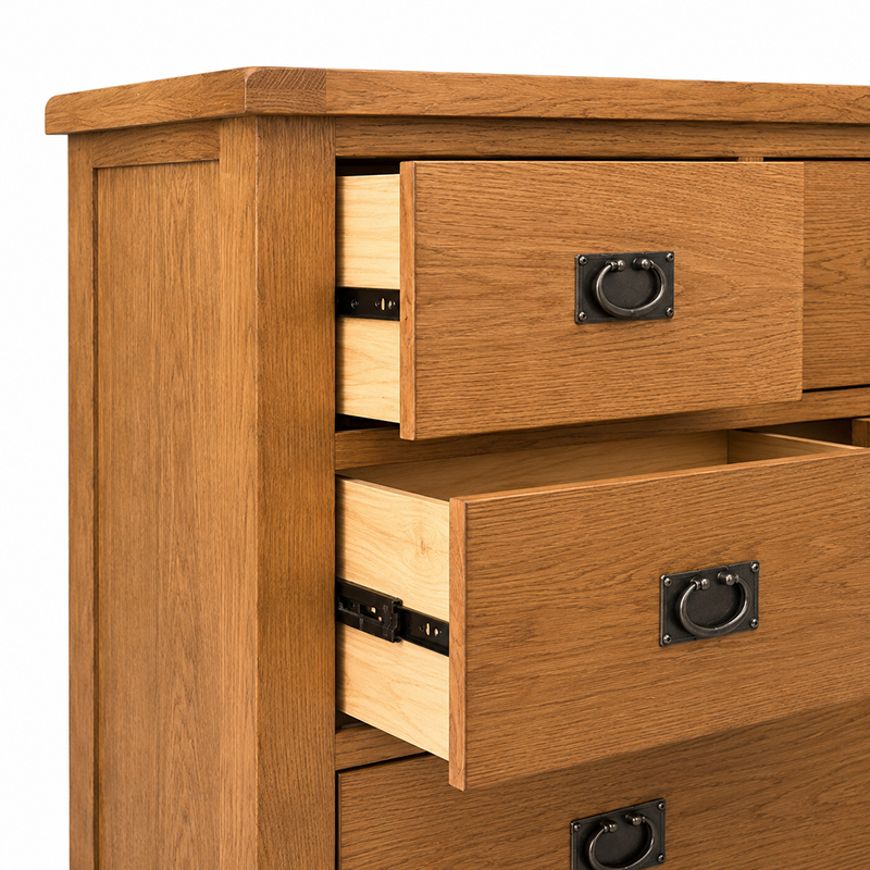 Richmond 7 Drawer Dressing Table / Lowboy & Mirror