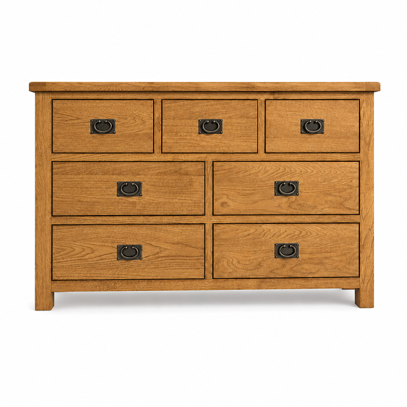 Richmond 7 Drawer Dressing Table / Lowboy & Mirror