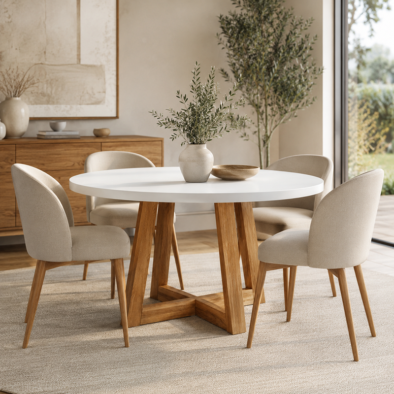 Echo Concrete Round Dining Table 1300mm