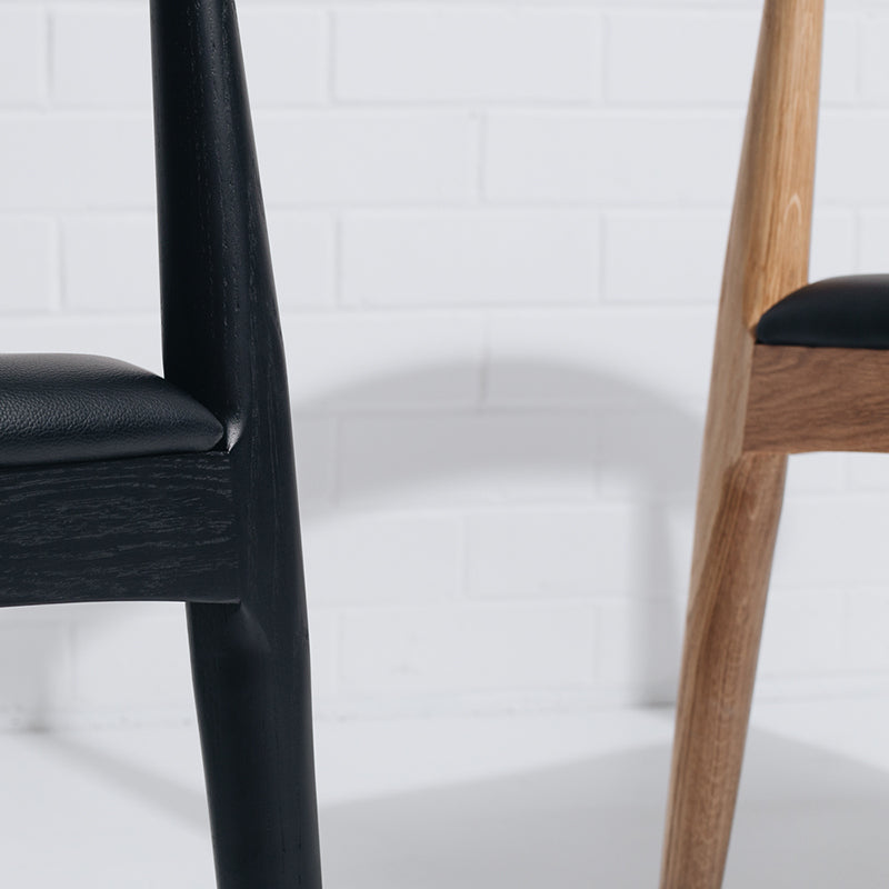 Elbow Oak & PU Dining Chair