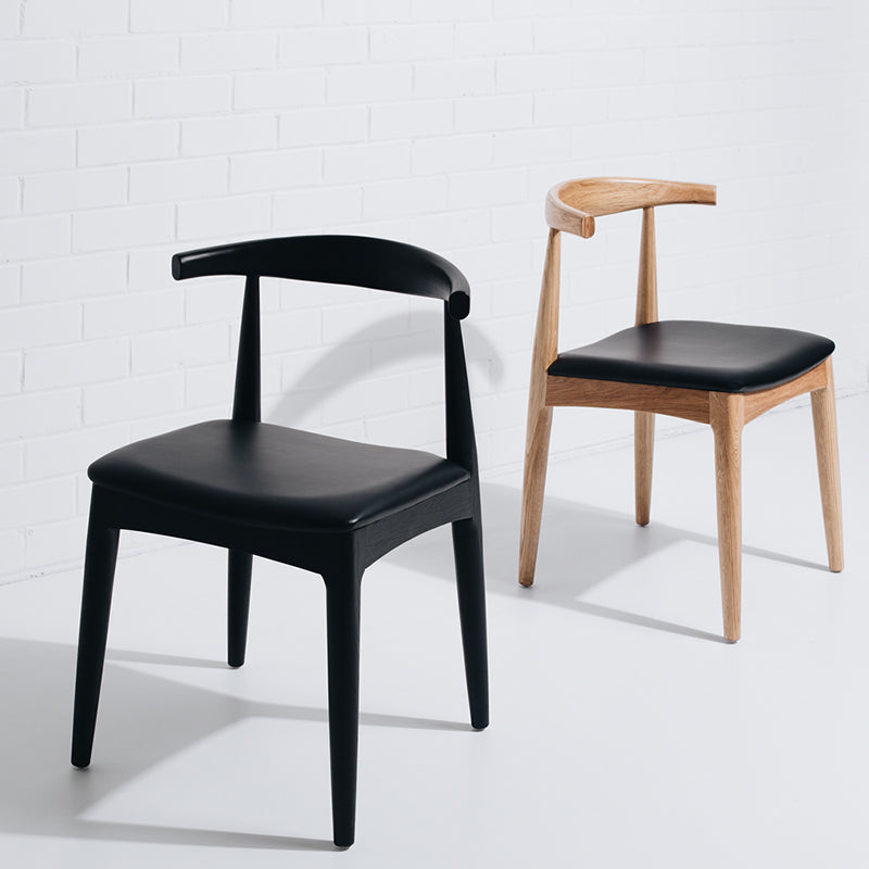 Elbow Oak & PU Dining Chair