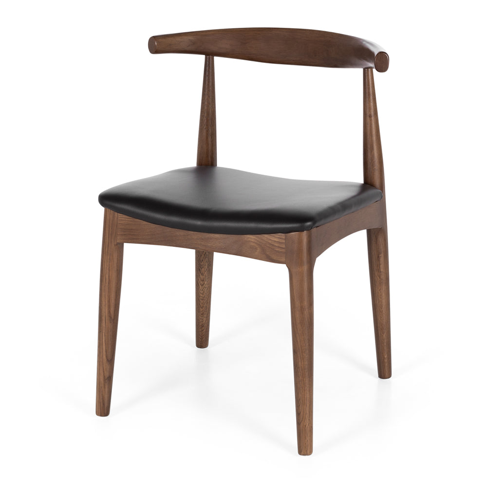 Elbow Oak & PU Dining Chair