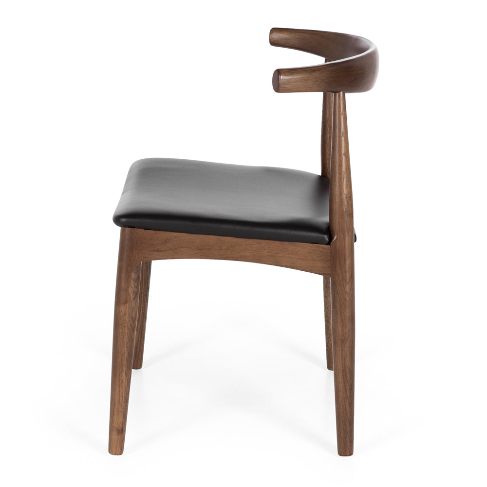Elbow Oak & PU Dining Chair
