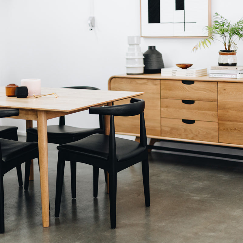 Elbow Oak & PU Dining Chair