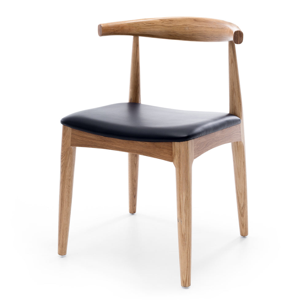 Elbow Oak & PU Dining Chair