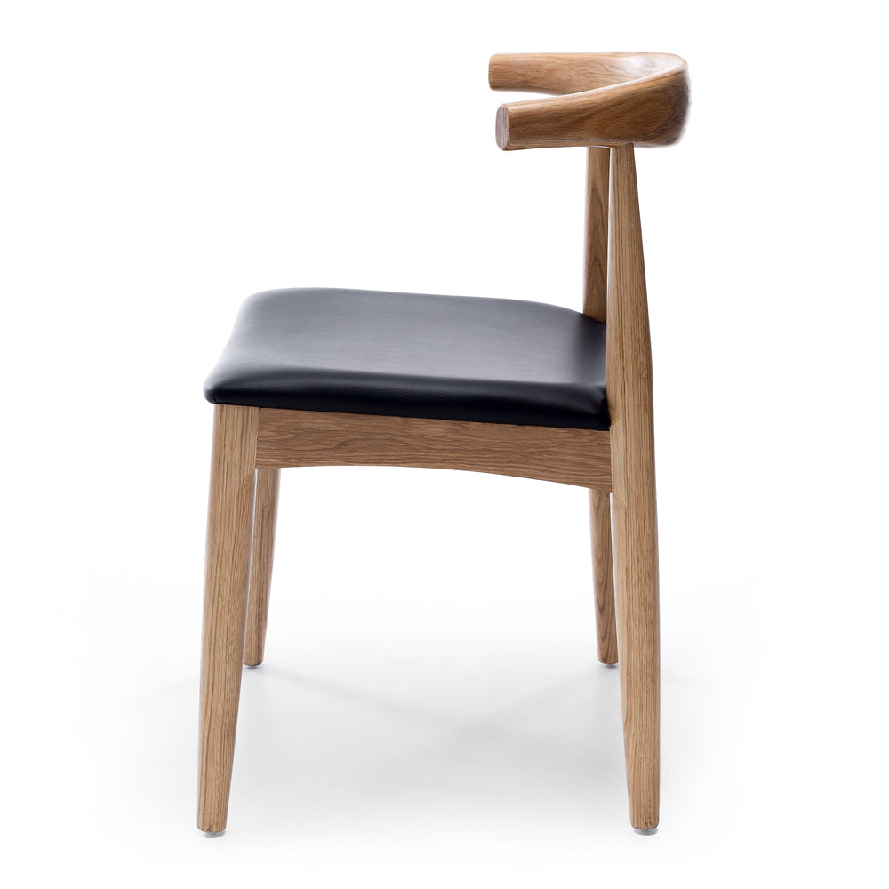 Elbow Oak & PU Dining Chair