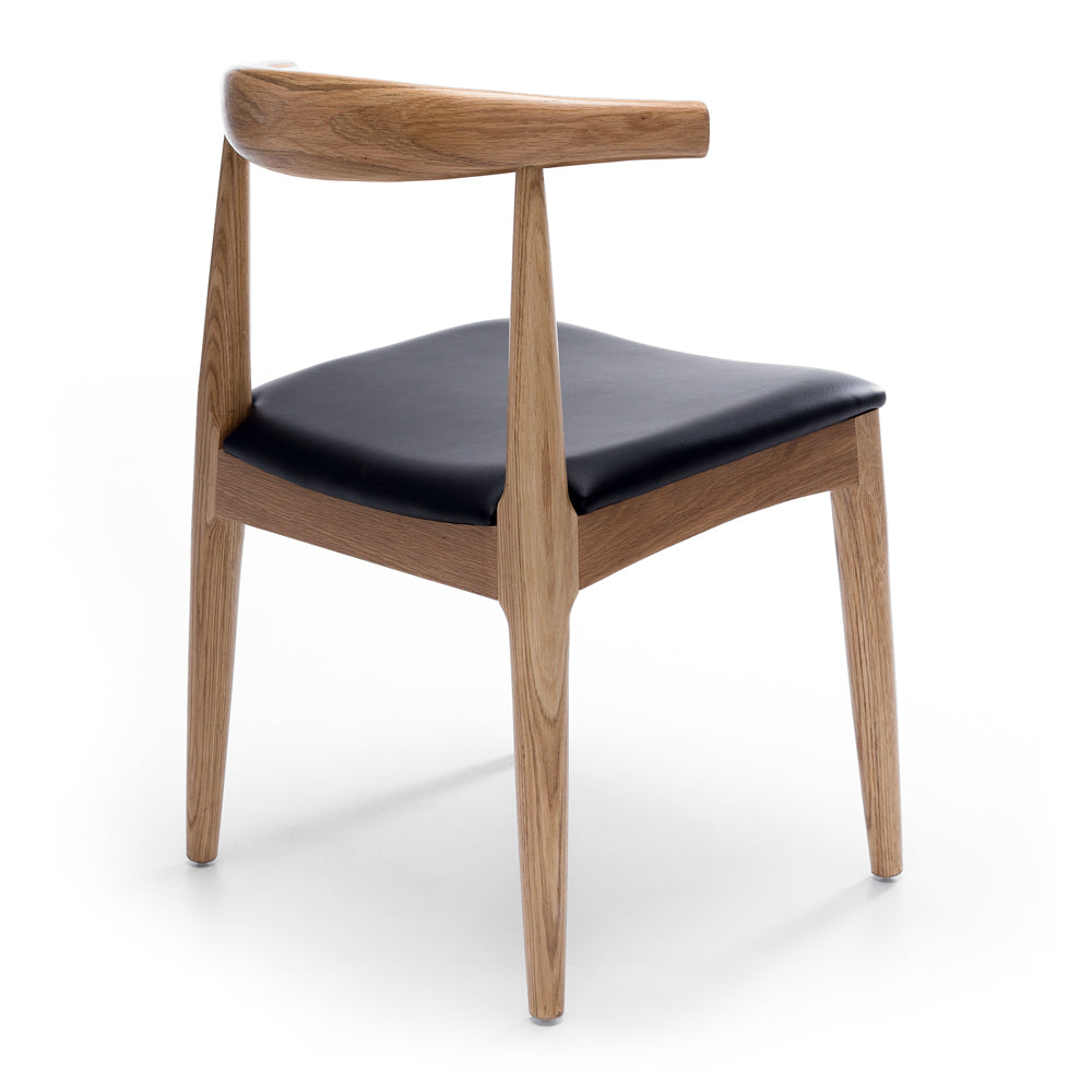 Elbow Oak & PU Dining Chair