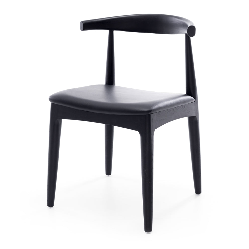 Elbow Oak & PU Dining Chair