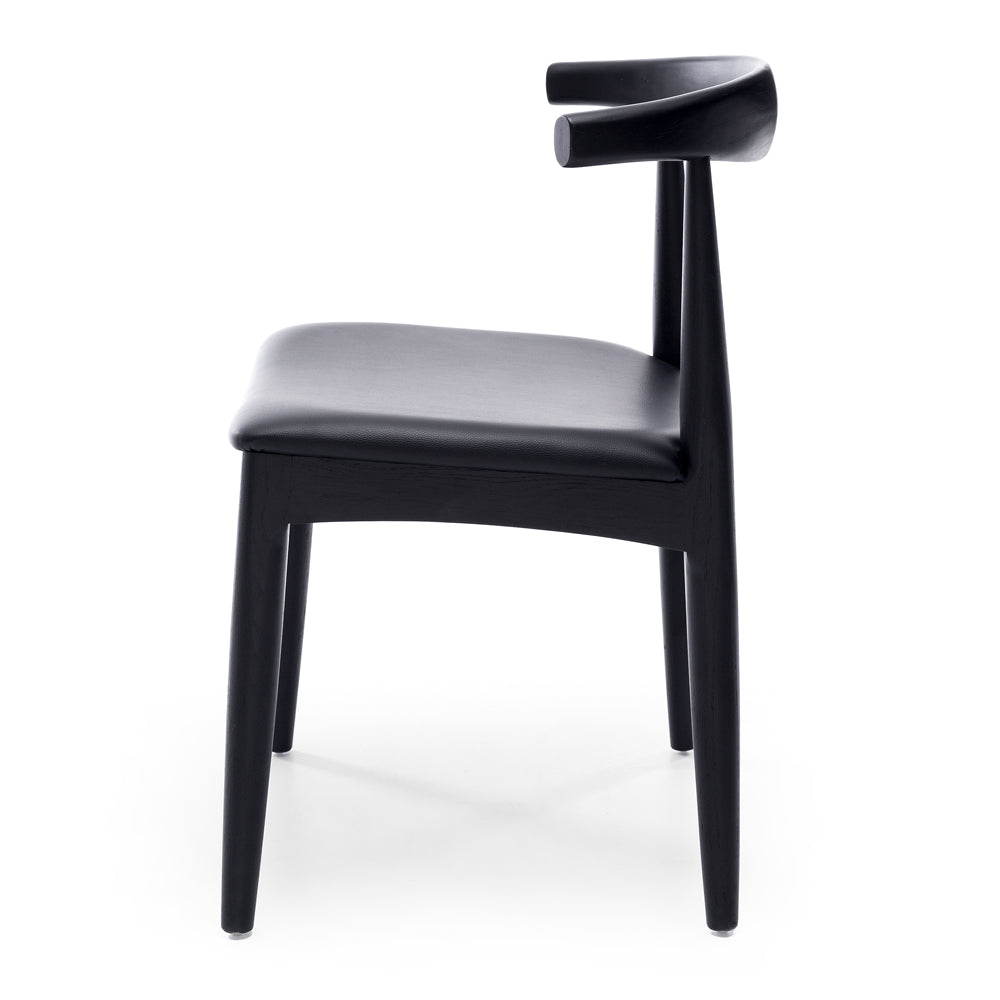 Elbow Oak & PU Dining Chair