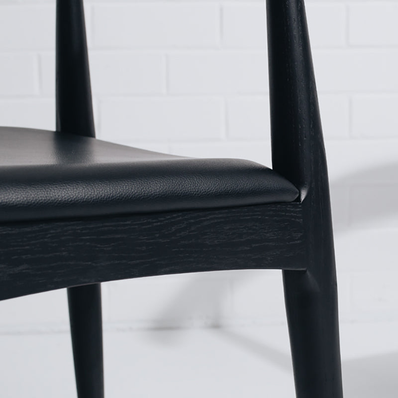 Elbow Oak & PU Dining Chair