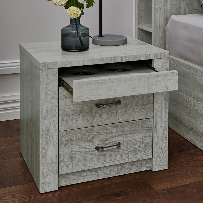 Empire Bedside (Rustic Ash)