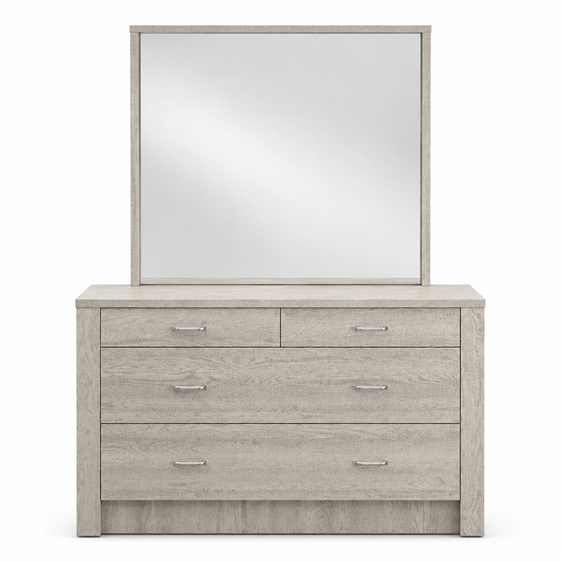 Empire 4 Drawer Dressing Table / Lowboy & Mirror