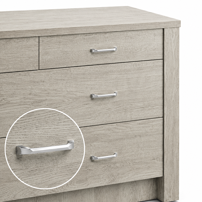 Empire 4 Drawer Dresser & Mirror (Multiple Colours)