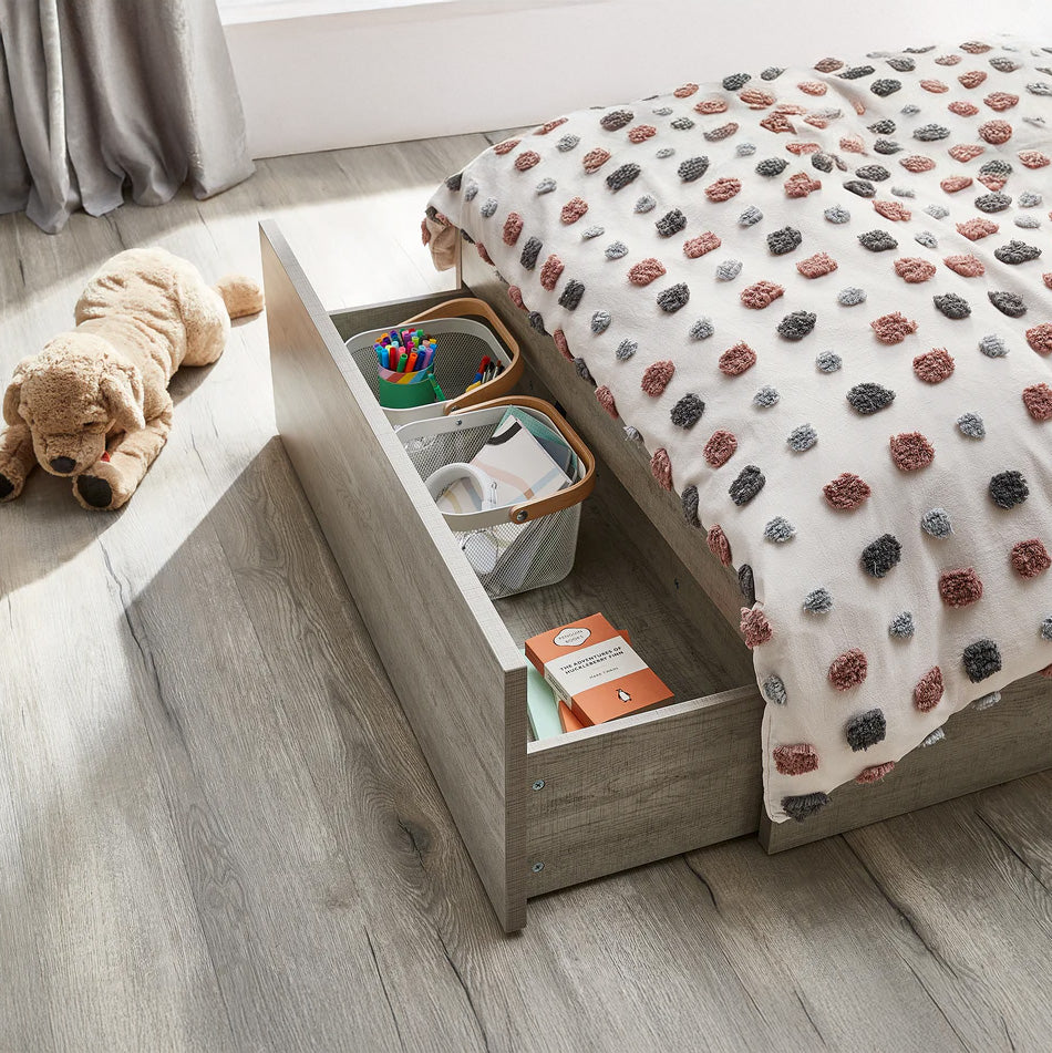 Empire With Gaslift Storage Base With 1 Drawer (Rustic Ash)