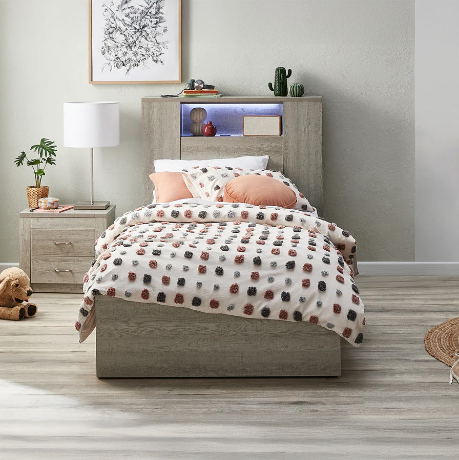 Empire With Gaslift Storage Base With 1 Drawer (Rustic Ash)