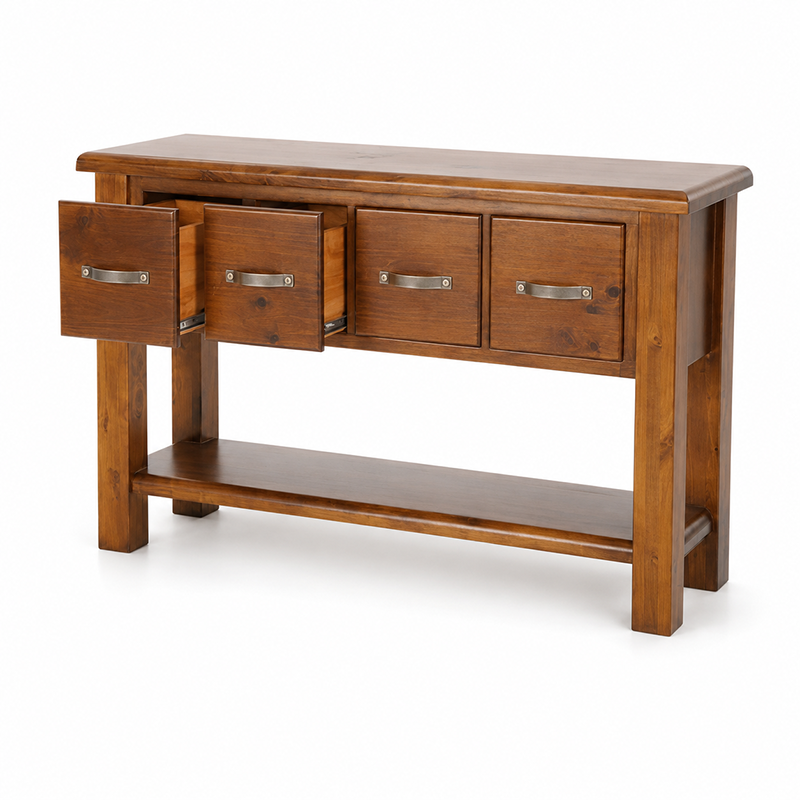 Felton 4 Drawer Hall Table (Walnut) 1370mm