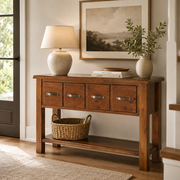 Felton 4 Drawer Hall Table (Walnut) 1370mm