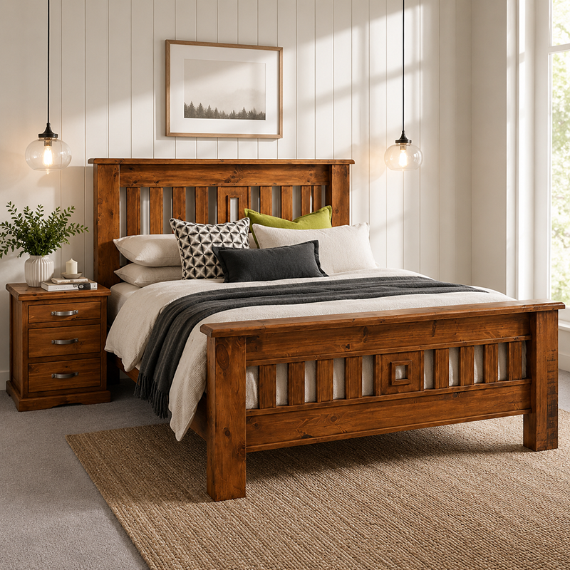 Felton Bed Frame Queen/King/Super King (Walnut)