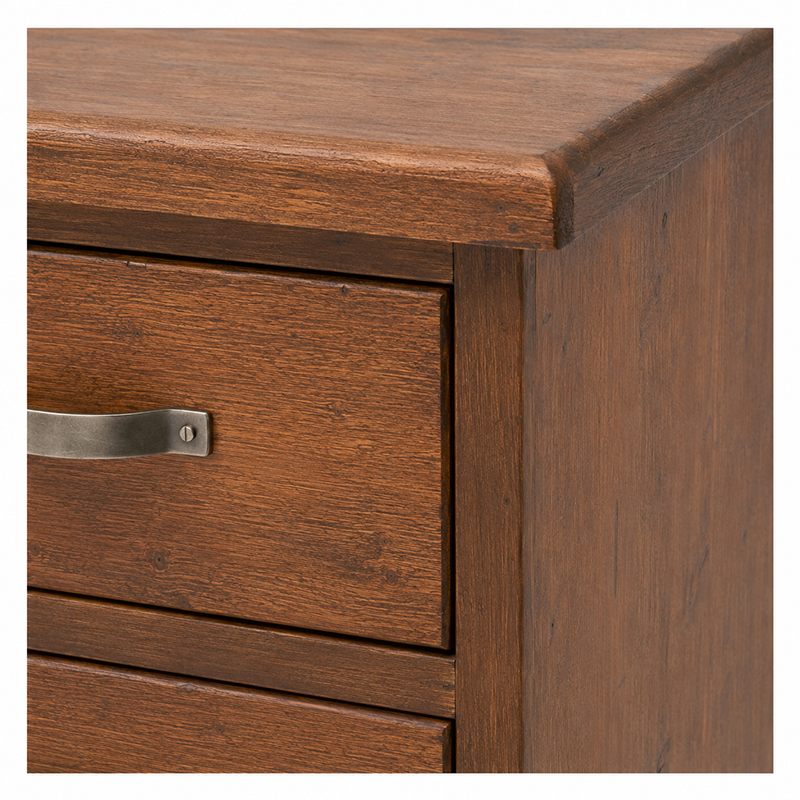 Felton 3 Drawer Bedside Table (Walnut) 530mm