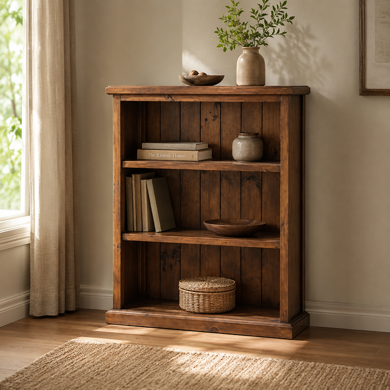 Felton Bookcase (Walnut) 900/940mm