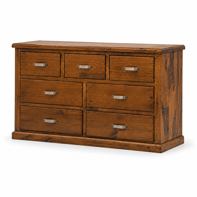 Felton 7 Drawer Dresser with Mirror (Walnut)