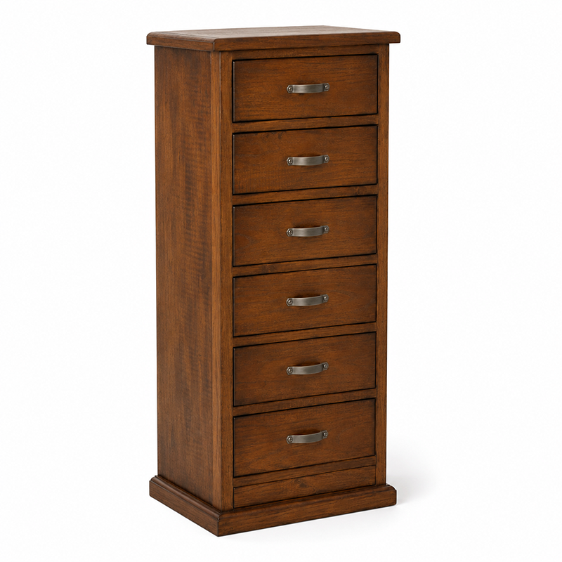 Felton 7 Drawer Slimboy (Walnut) 1635mm