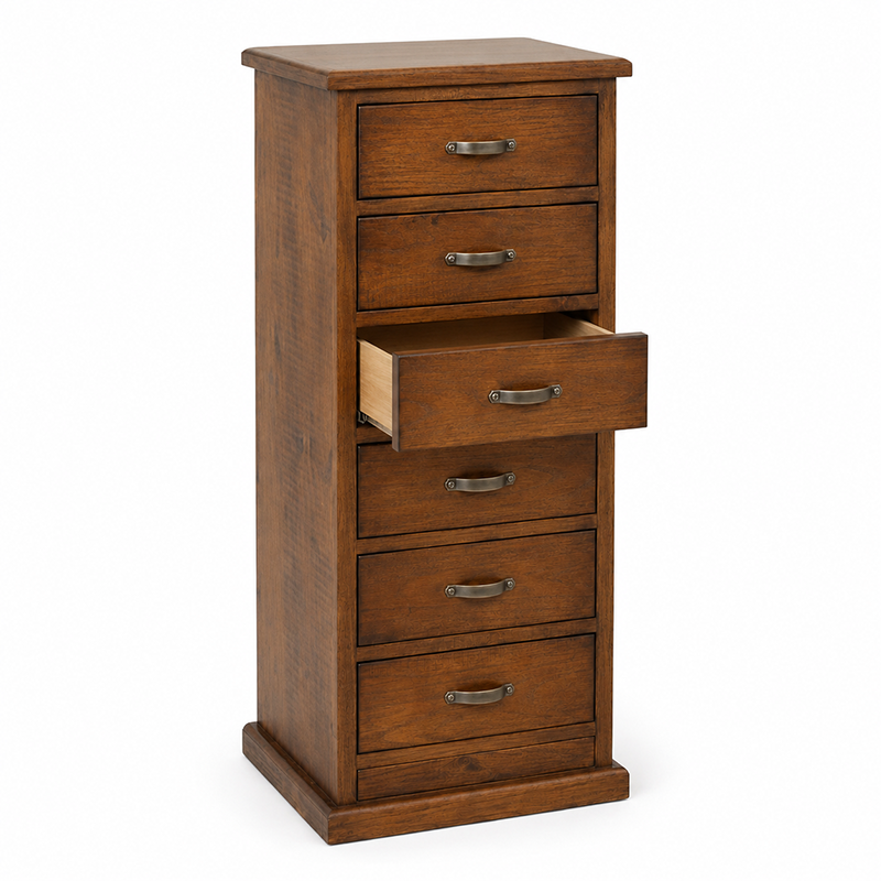 Felton 7 Drawer Slimboy (Walnut) 1635mm