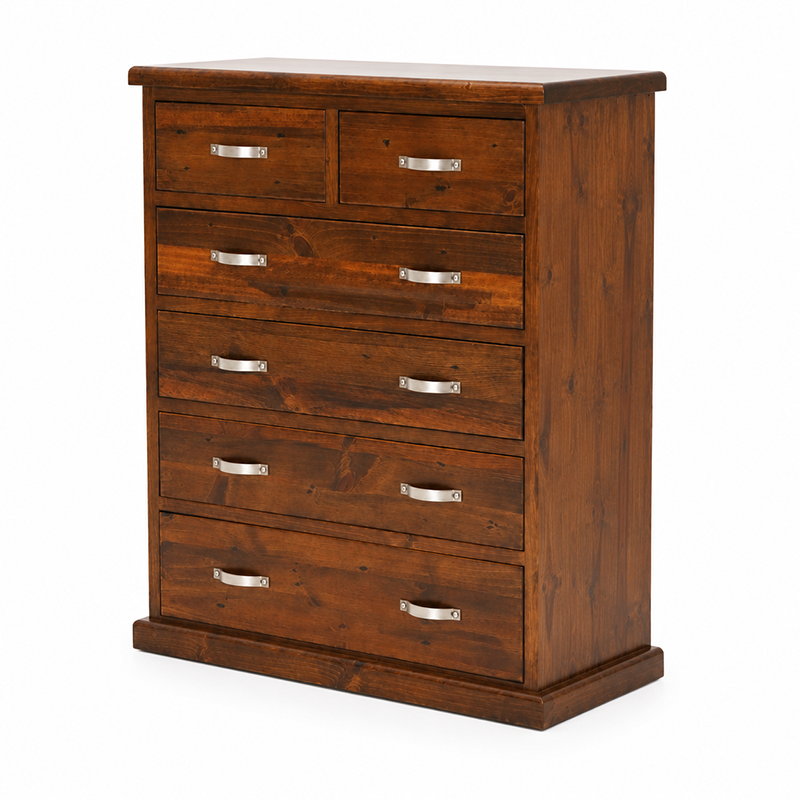 Felton 6 Drawer Tallboy (Walnut) 1050mm