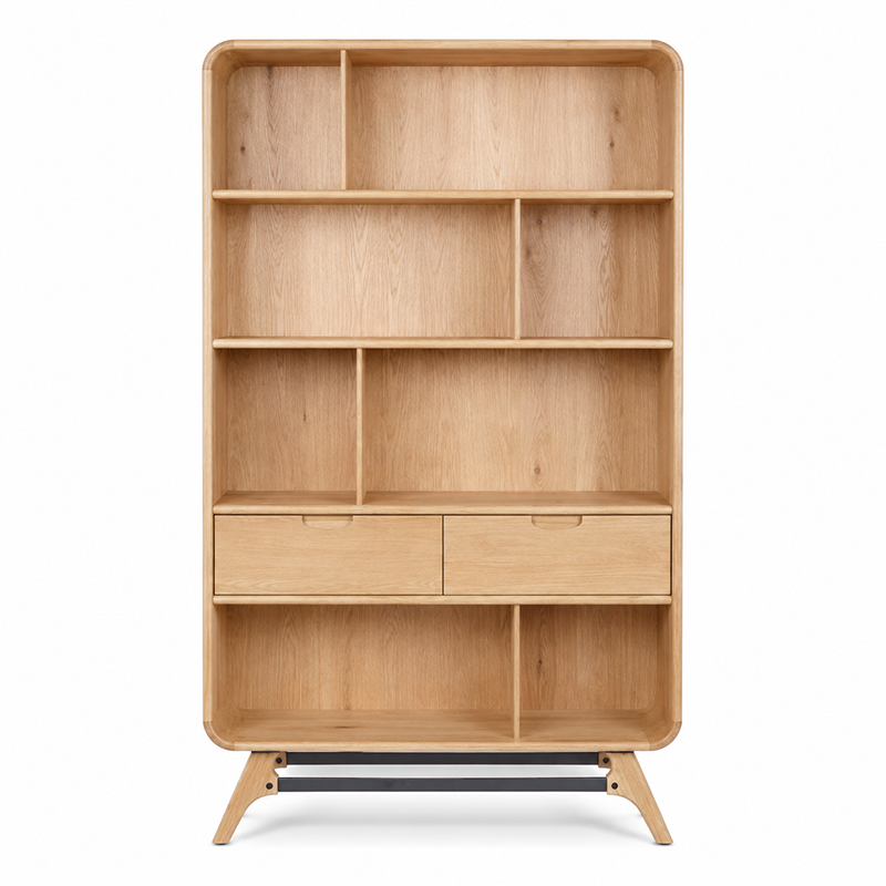 Flow Oak Bookcase 1100mm