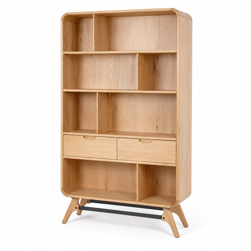 Flow Oak Bookcase 1100mm