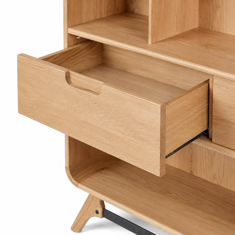 Flow Oak Bookcase 1100mm