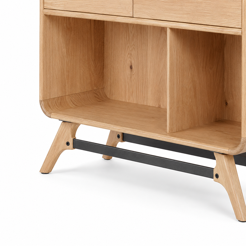 Flow Oak Bookcase 1100mm