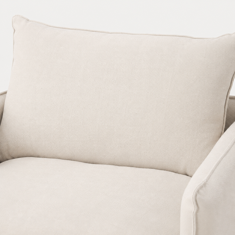 Hamilton Slipcover 3 Seater Sofa W210cm (Cement)