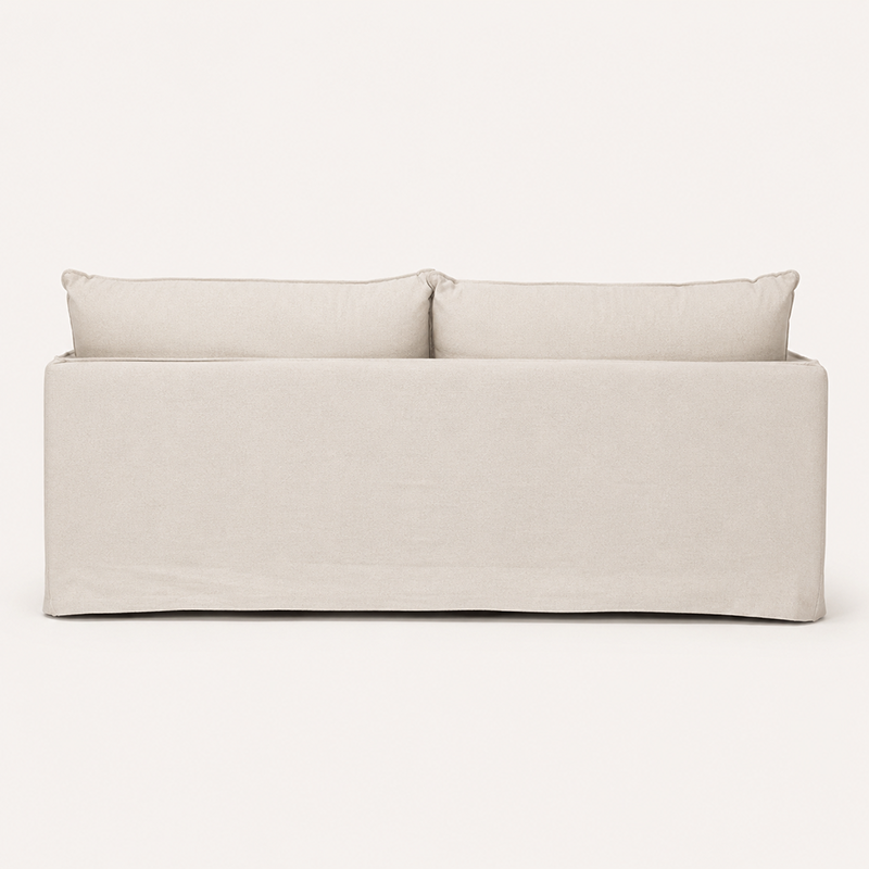 Hamilton Slipcover 3 Seater Sofa W210cm (Cement)