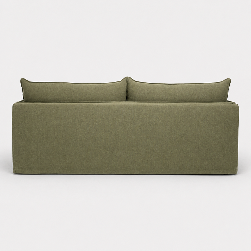 Hamilton Slipcover 3 Seater Sofa W210cm (Cement)