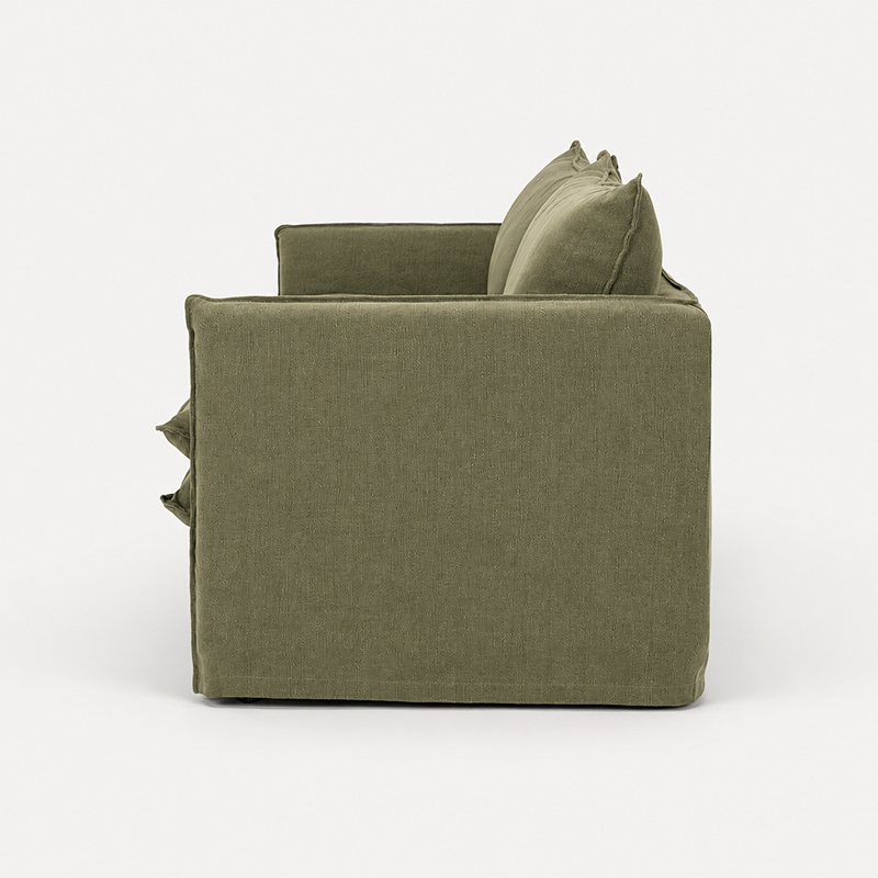 Hamilton Slipcover 3 Seater Sofa W210cm (Cement)