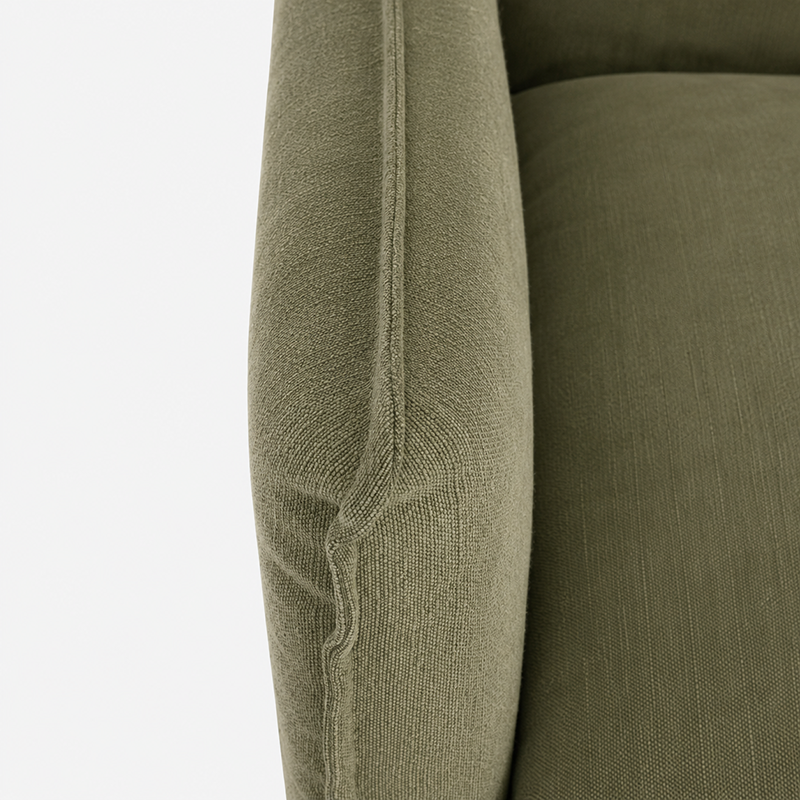 Hamilton Slipcover 3 Seater Sofa W210cm (Cement)