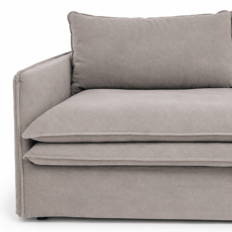 Hamilton Slipcover 3 Seater Sofa W210cm (Cement)