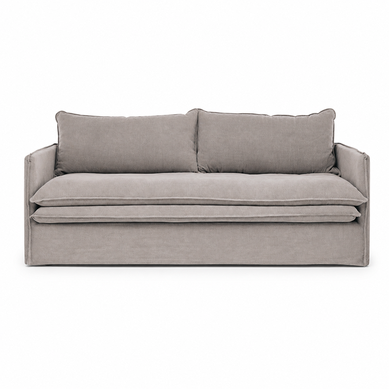 Hamilton Slipcover 3 Seater Sofa W210cm (Cement)
